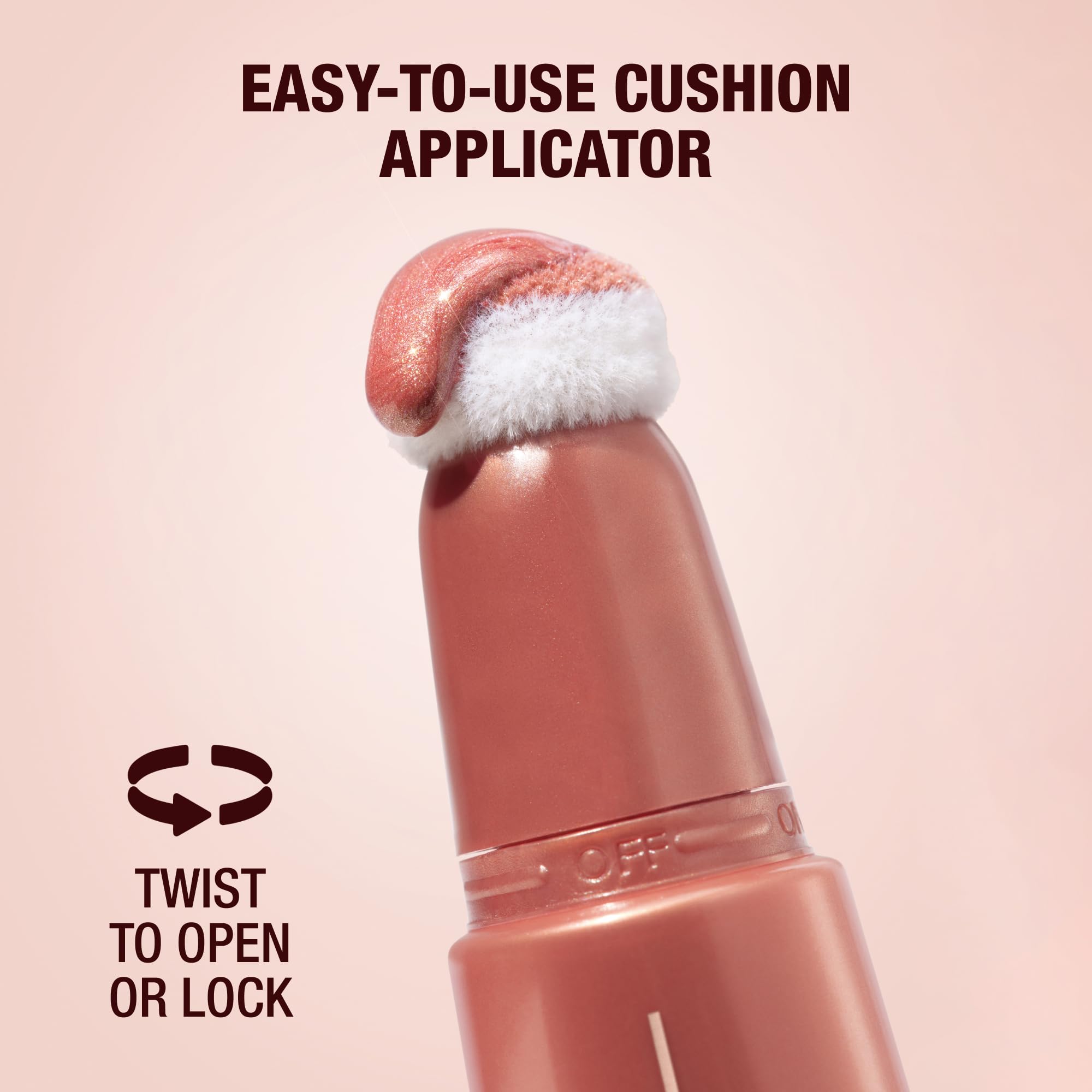 Charlotte Tilbury top view with cap off highlighting applicator hygiene