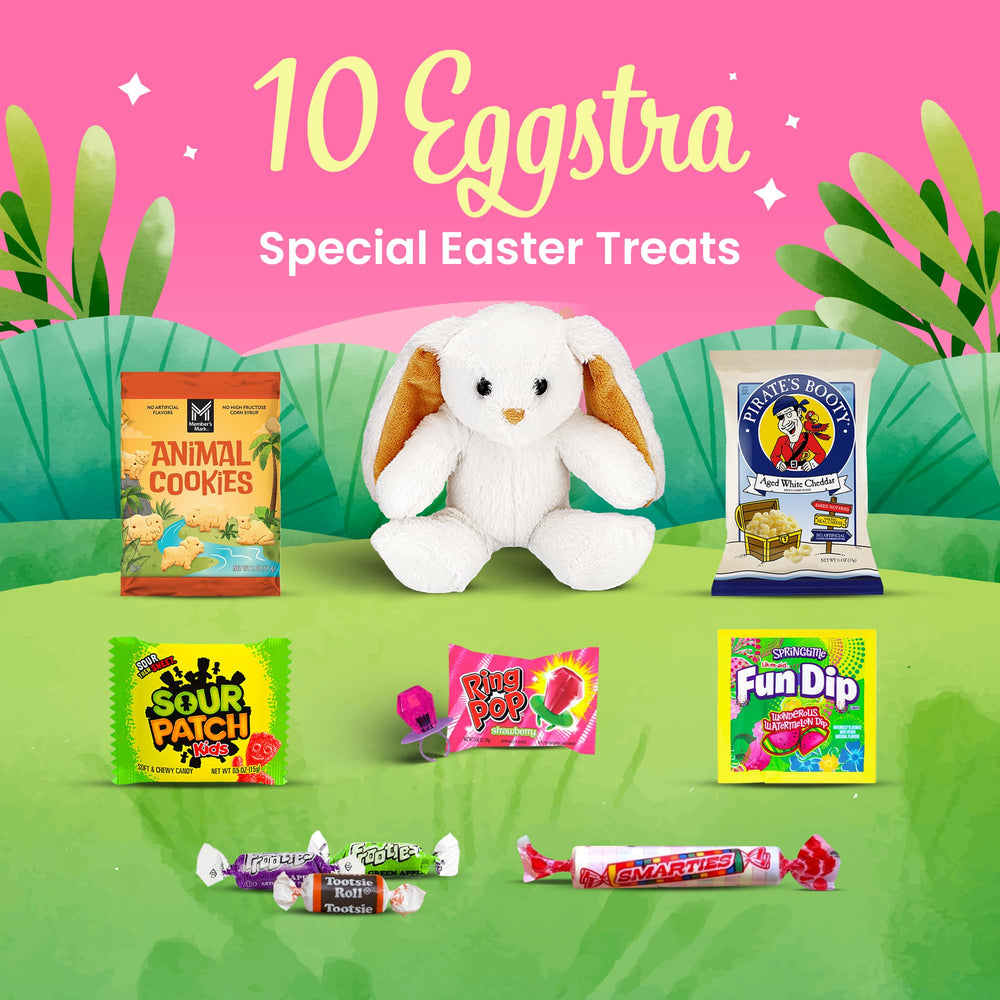 Charmed Crates candy and snacks layout showing variety benefit: tasty selection