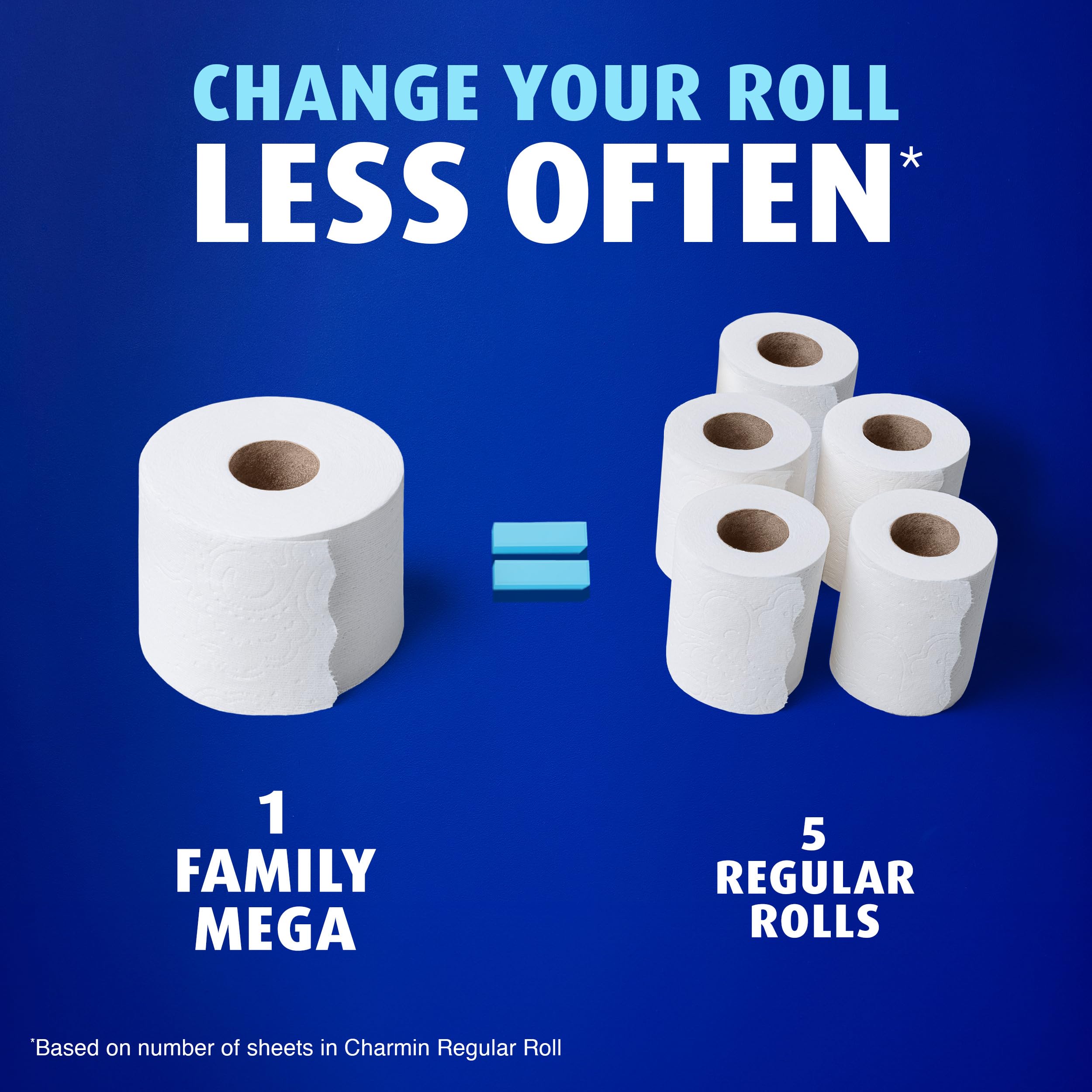 Hand tearing a Charmin sheet to show wavy-edge tear technology benefit