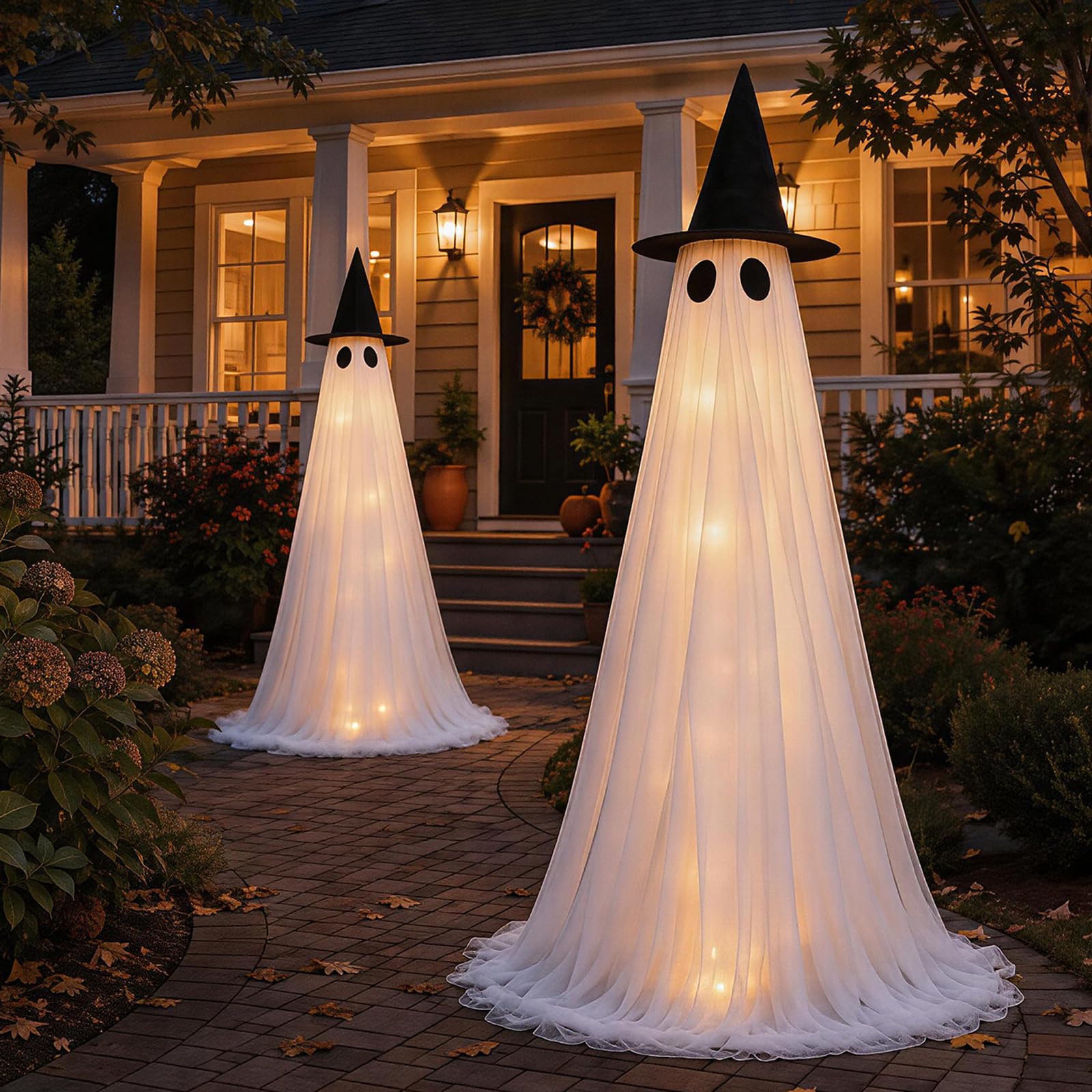 CheerBloom front view of two ghosts showing warm glow and friendly appeal