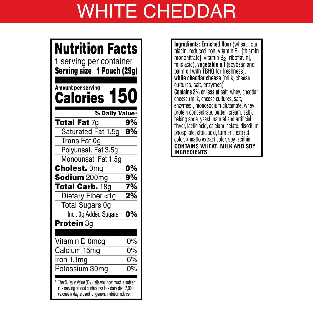 Cheez-It single 1oz pouch highlighting convenient grab-and-go packaging