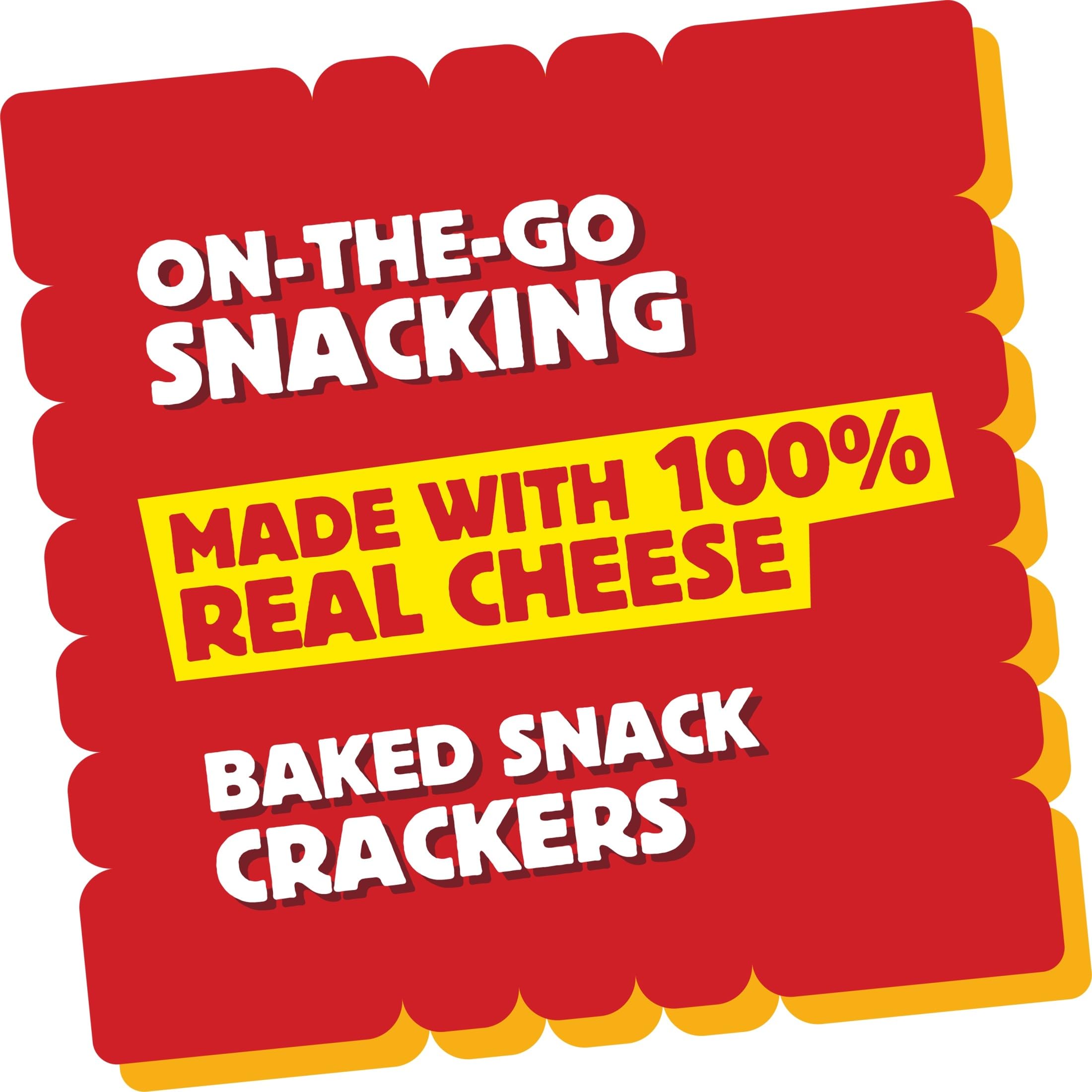 Cheez-It pouch beside a ruler showing size comparison and portion control benefit