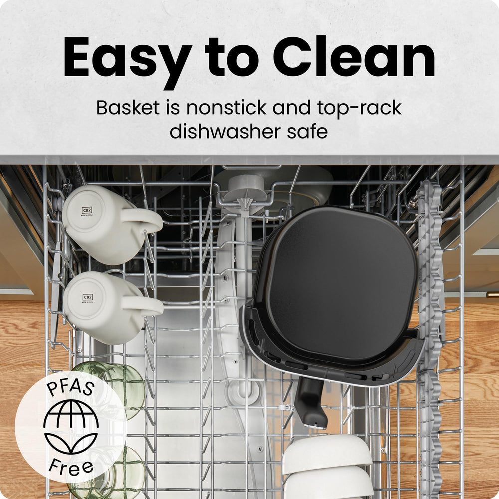 Chefman removable parts inside dishwasher showing hassle-free cleaning