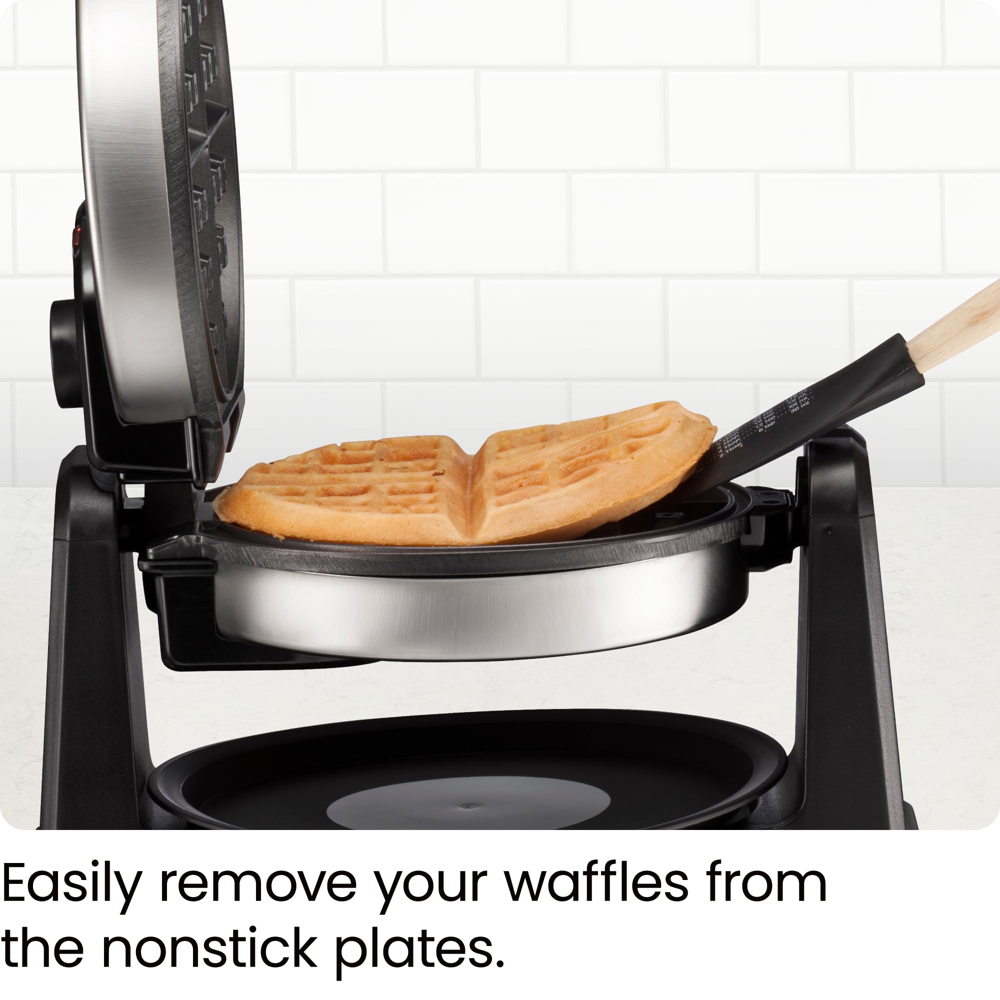 Chefman removable drip tray pulled out for quick cleanup and mess containment
