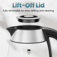 Chefman open removable lid revealing easy-to-clean interior benefit