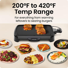 Chefman removable temperature control detached showcasing safe immersible cleaning benefit