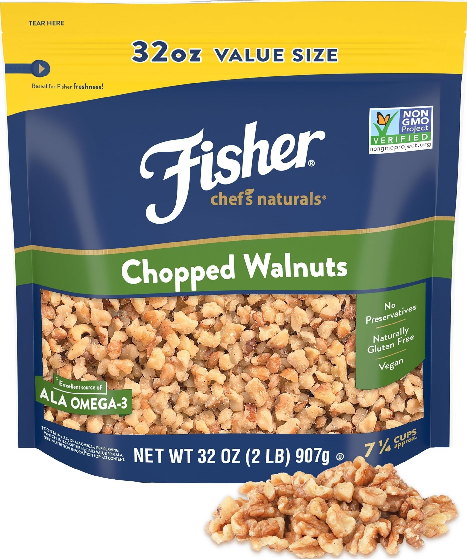 CHEF'S NATURALS front packaging showing 2 lb bag for easy pantry storage
