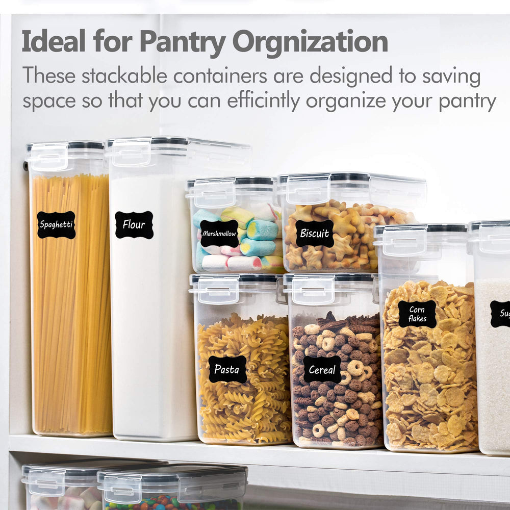 CHEFSTORY tall container filled with spaghetti illustrating long-item storage