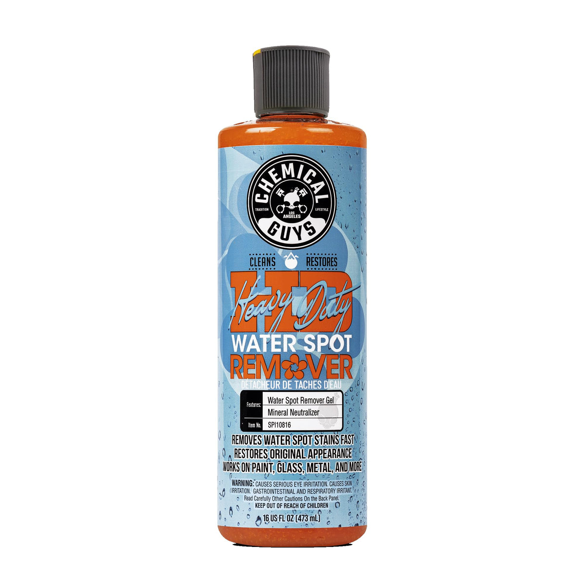 Chemical Guys front label of 16 oz gel showing product details and benefits
