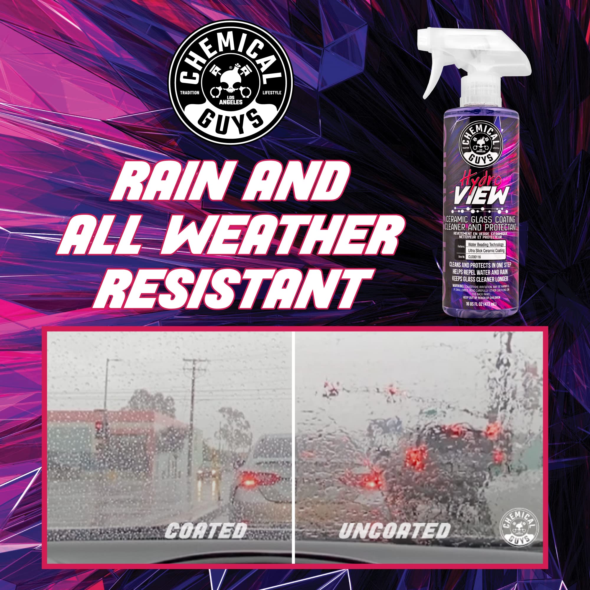 Chemical Guys HydroView close-up spritz creating cleaning foam for easy residue removal