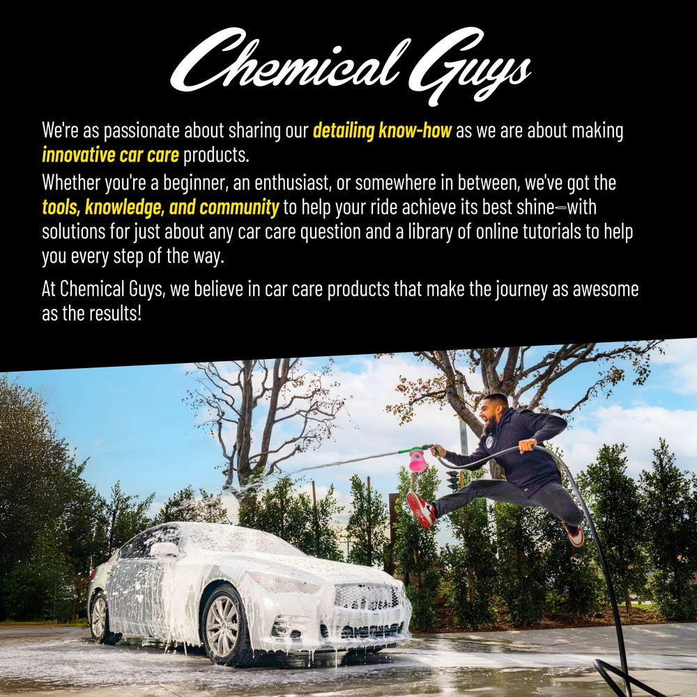 Chemical Guys VSS on a restored car hood showing showroom shine