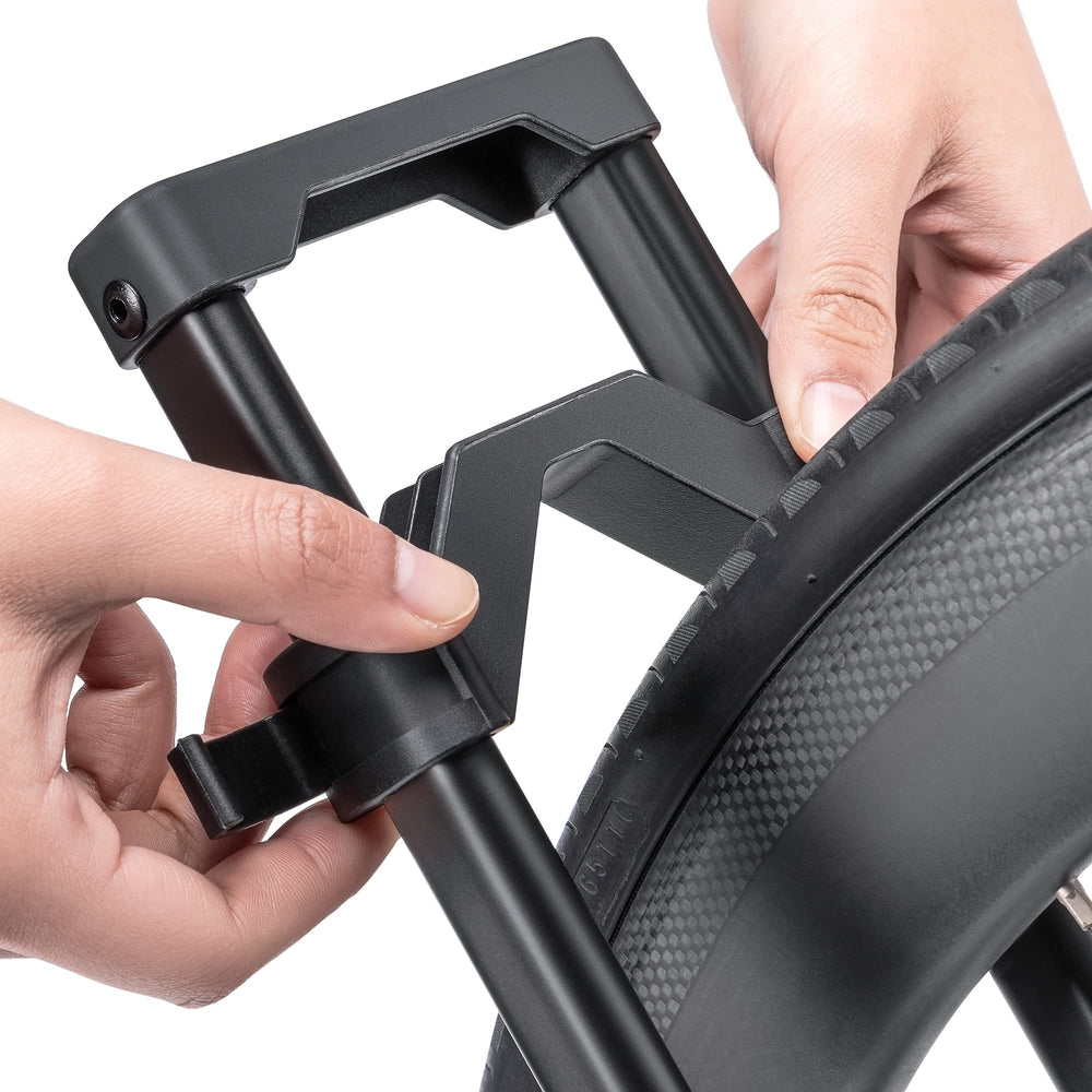 CHEPARK adjustable slider detail showing fit for various wheel sizes