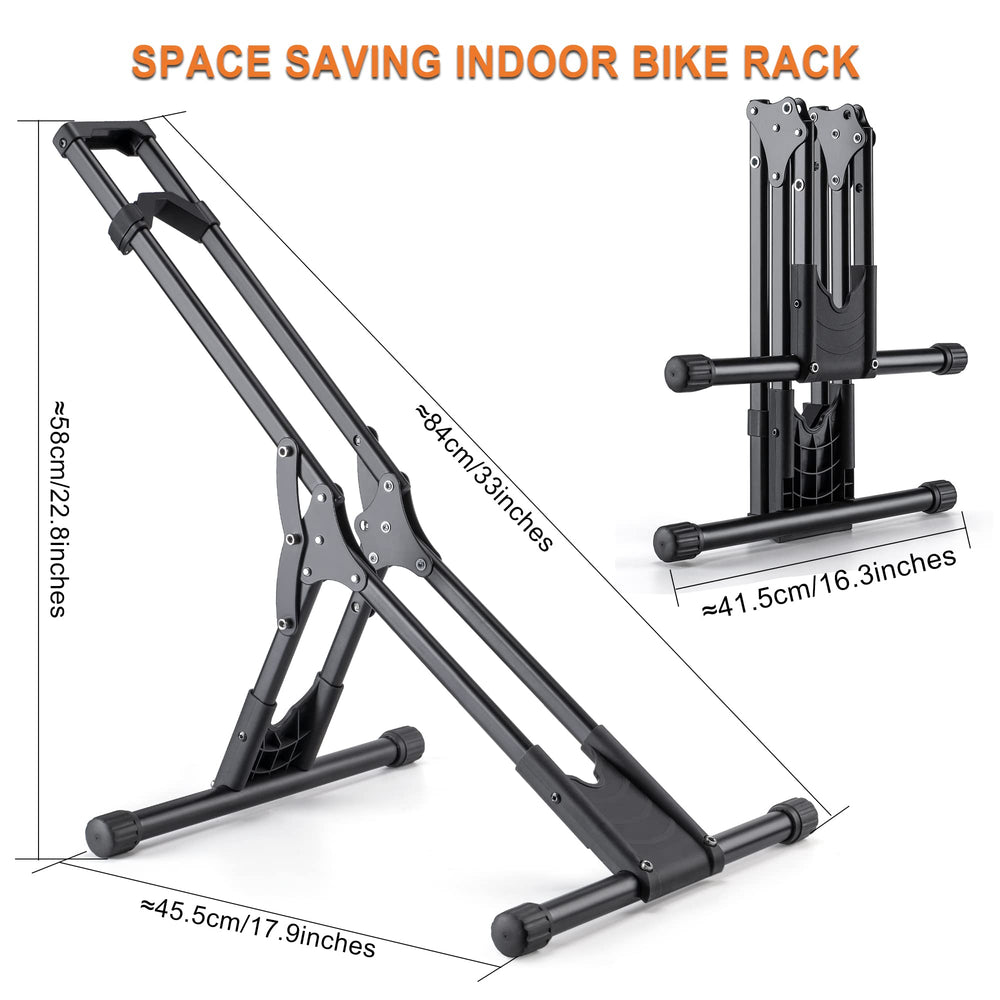 CHEPARK side profile of bike in rack protecting drivetrain components