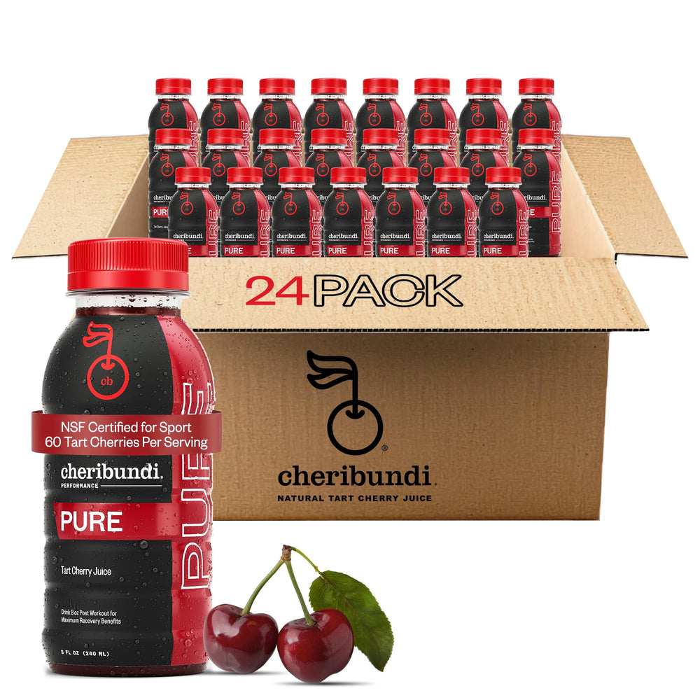 Cheribundi front packaging showing 24-pack and unsweetened benefit