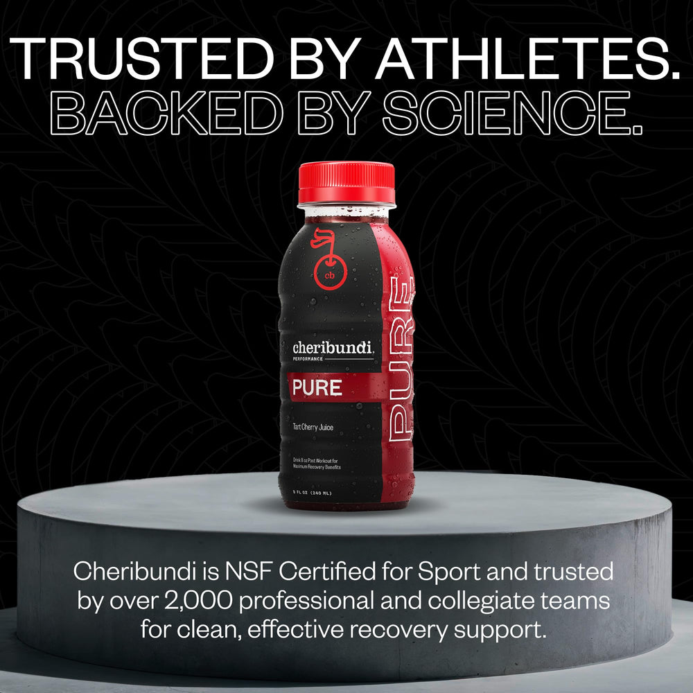 Cheribundi bottle in gym bag showing quick recovery-ready option