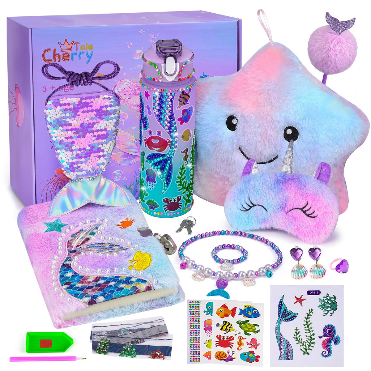 Cherry Tale front packaging showing complete mermaid gift box and contents