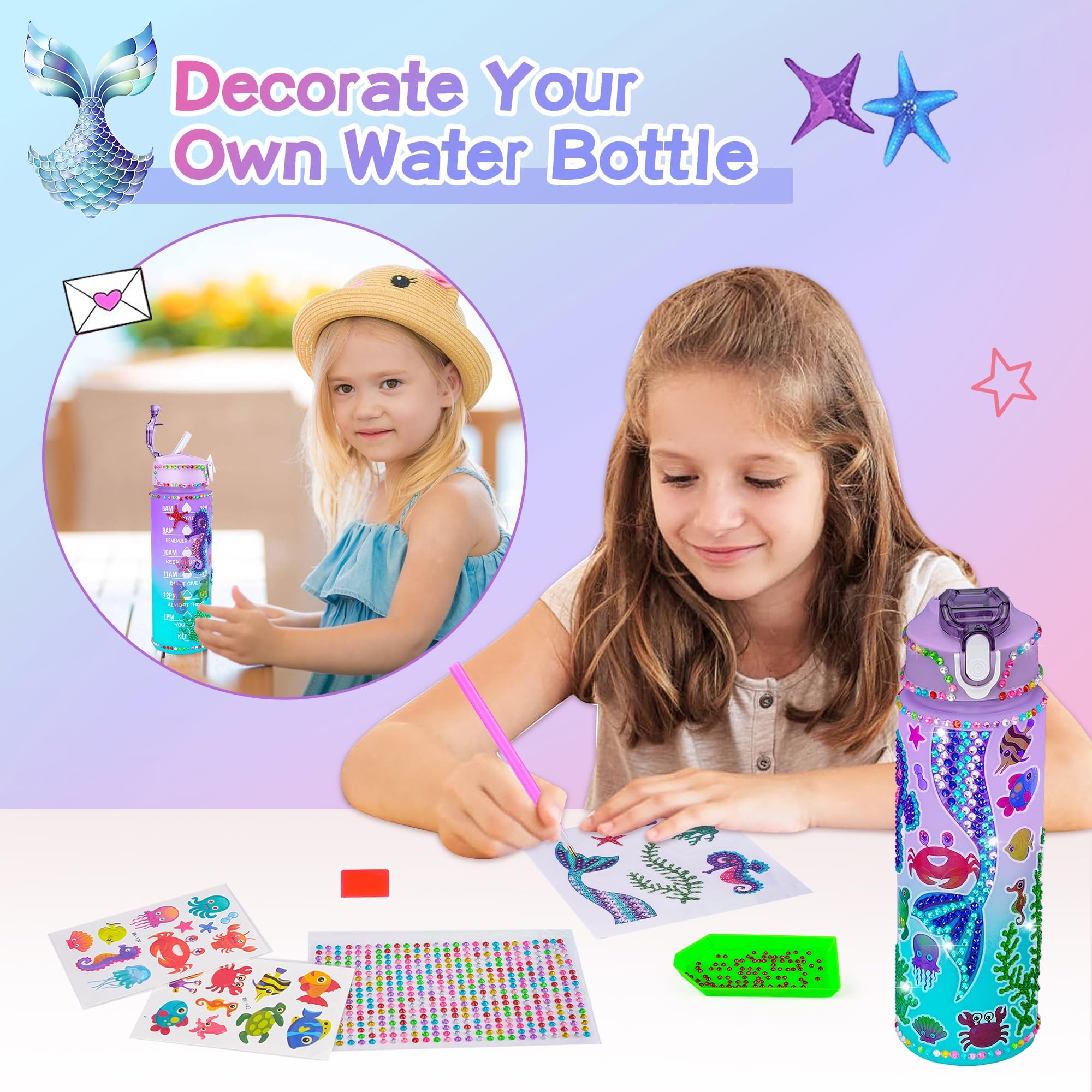 Cherry Tale mermaid jewelry and tail bag arranged for dress-up and imaginative play