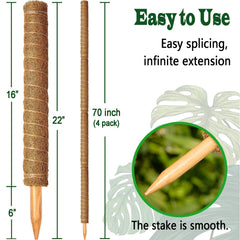 CHIAFFI close-up of coconut coir texture providing grip for aerial roots and healthy climbing