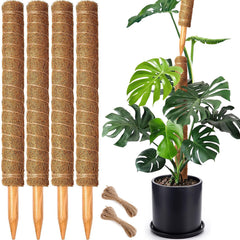 CHIAFFI front view of four 22 inch moss poles showing packaging and contents benefit durability