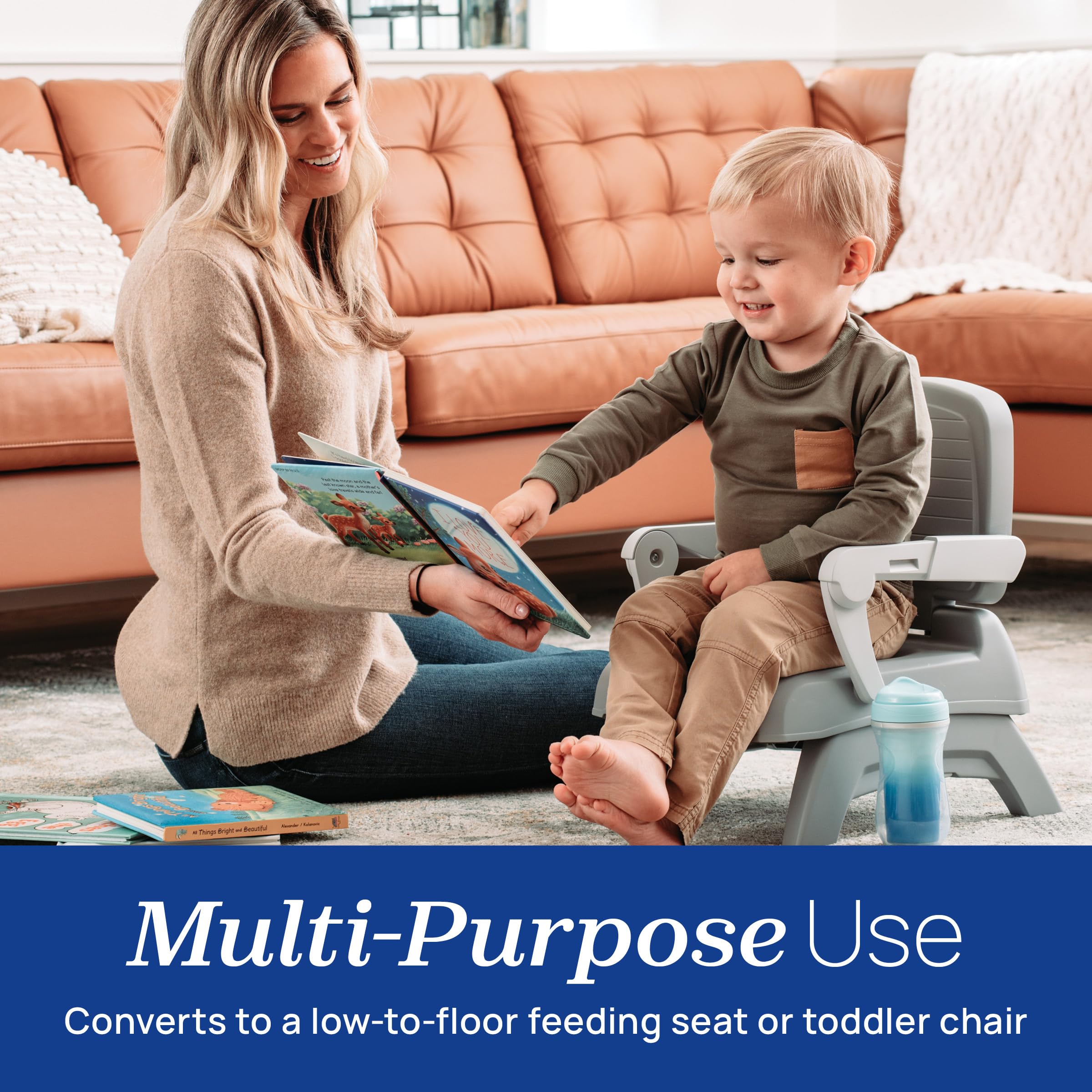 Chicco adjustable three-point harness detail ensuring safe fit