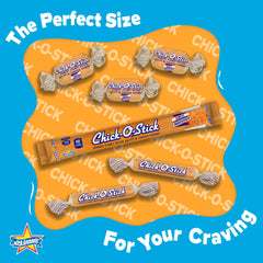 Chick o stick individually wrapped pile demonstrating portioned freshness and convenience