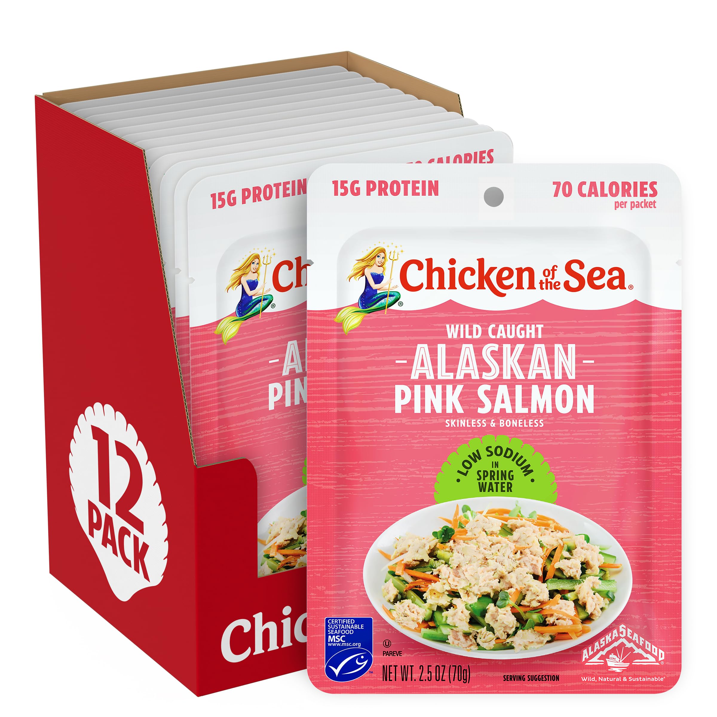 Chicken of the Sea front packet showing branding and portion convenience