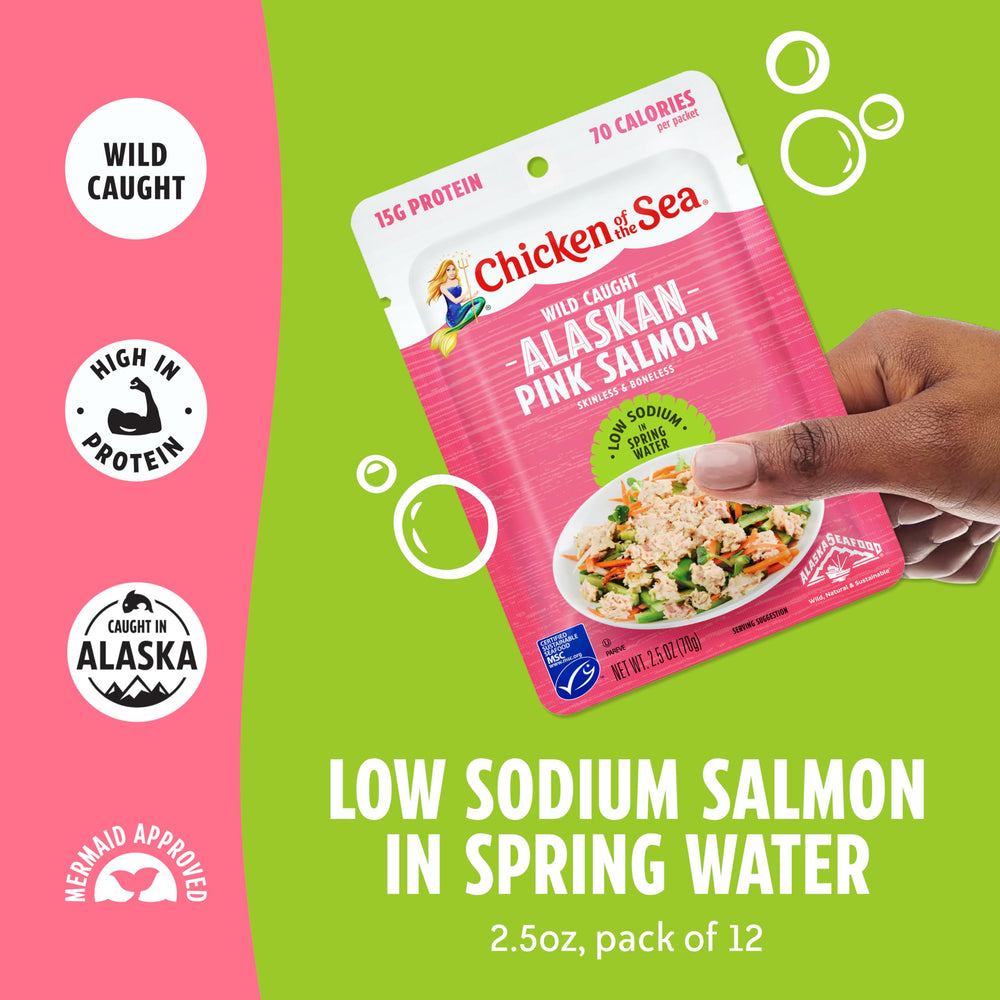 Chicken of the Sea label close-up showing MSC certification and low sodium