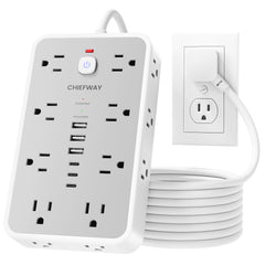 Chiefway front view showing 16 outlets for high capacity power access