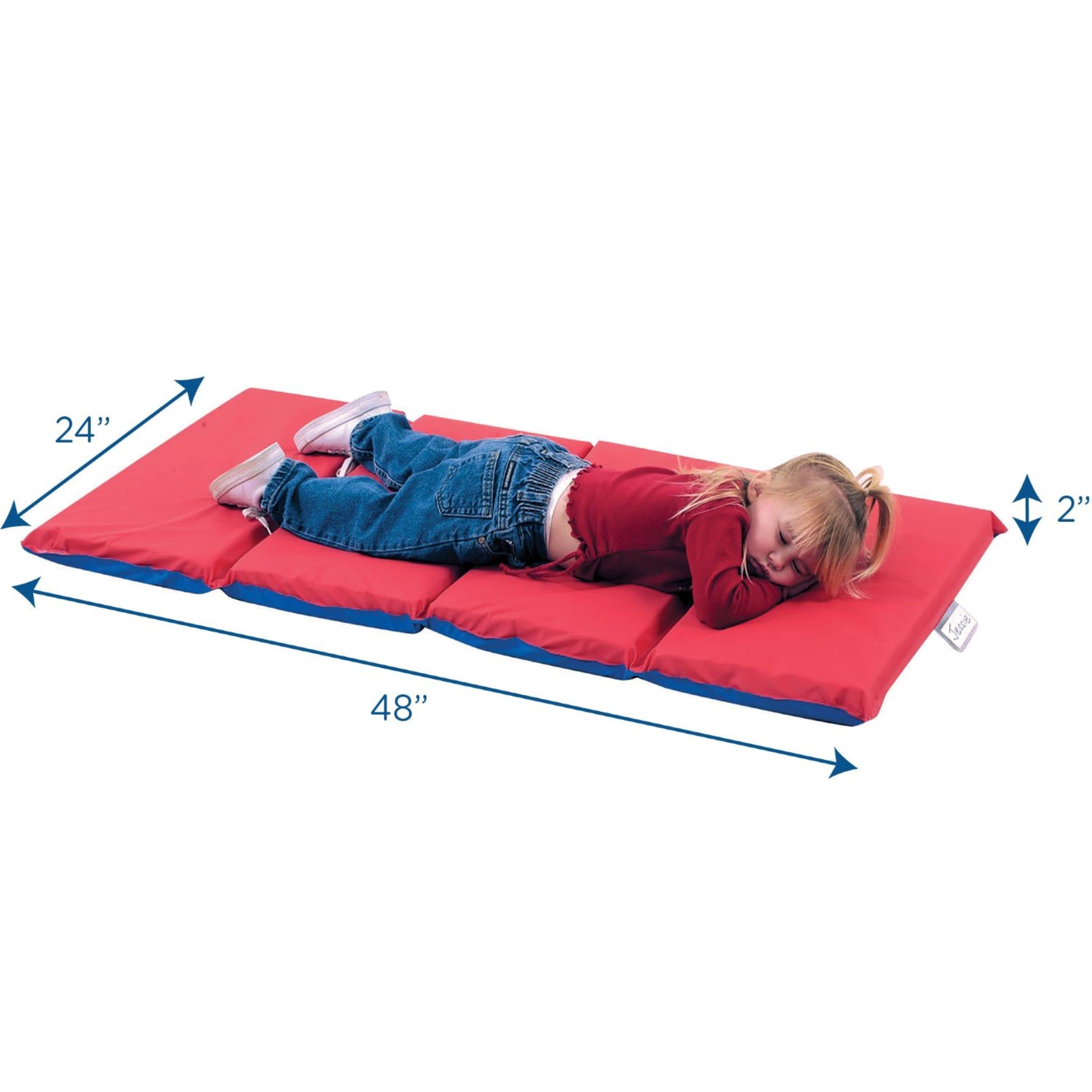 Children's Factory dual-color surface image showing easy-side identification for hygiene