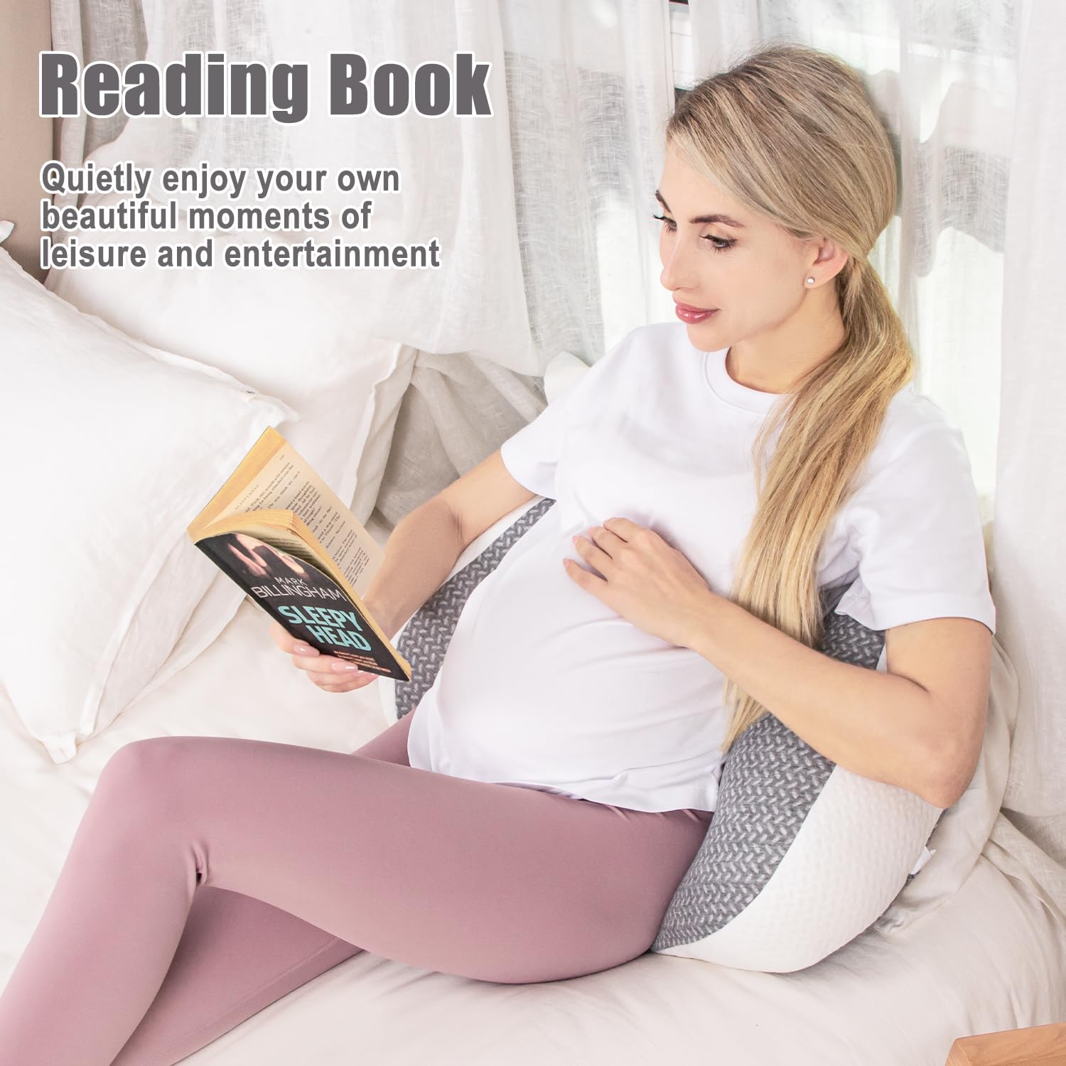 Chilling Home lifestyle nursery scene showing restful maternity support at home