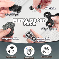 Chilvil metal spinner held in hand to show size and smooth rotation benefit