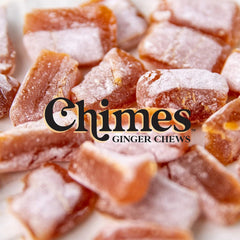 Close-up of Chimes chew texture highlighting soft ginger pieces and chewy appeal