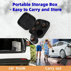 Chirano jack pad seated on a floor jack saddle protecting the Tesla battery area