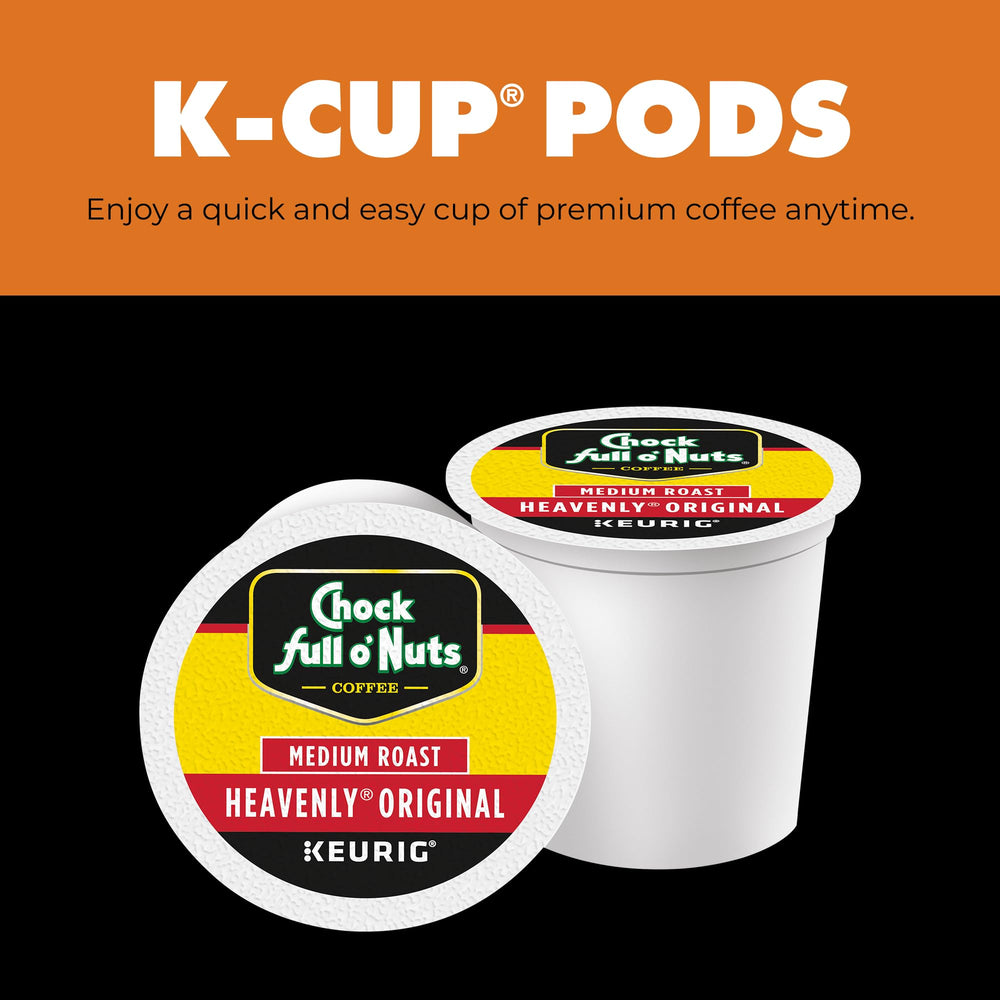 Chock Full o' Nuts pods spread on table illustrating portion convenience and quick access