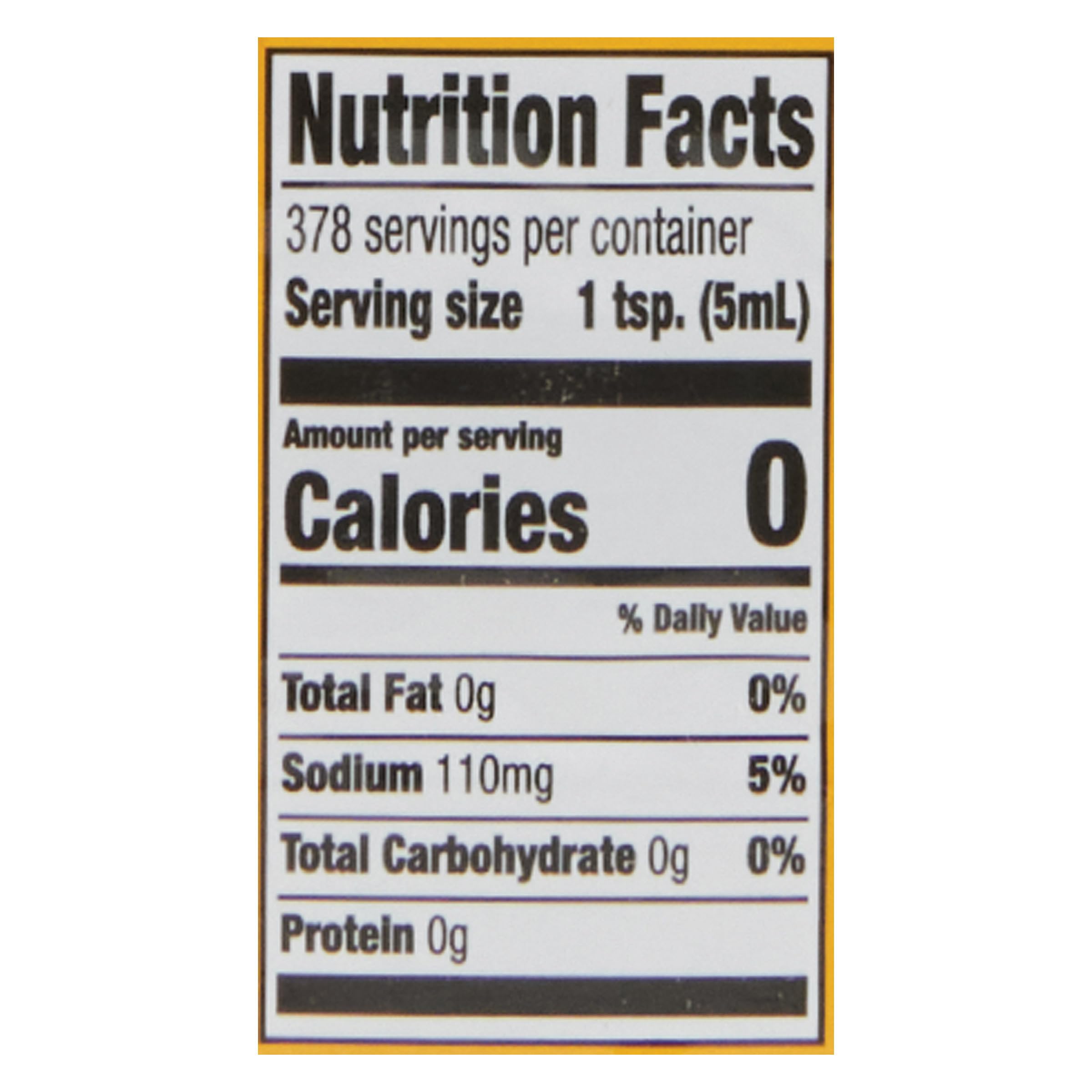 Cholula 64 oz large container side view ideal for bulk kitchen use and quick refills