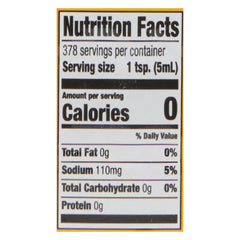 Cholula 64 oz large container side view ideal for bulk kitchen use and quick refills