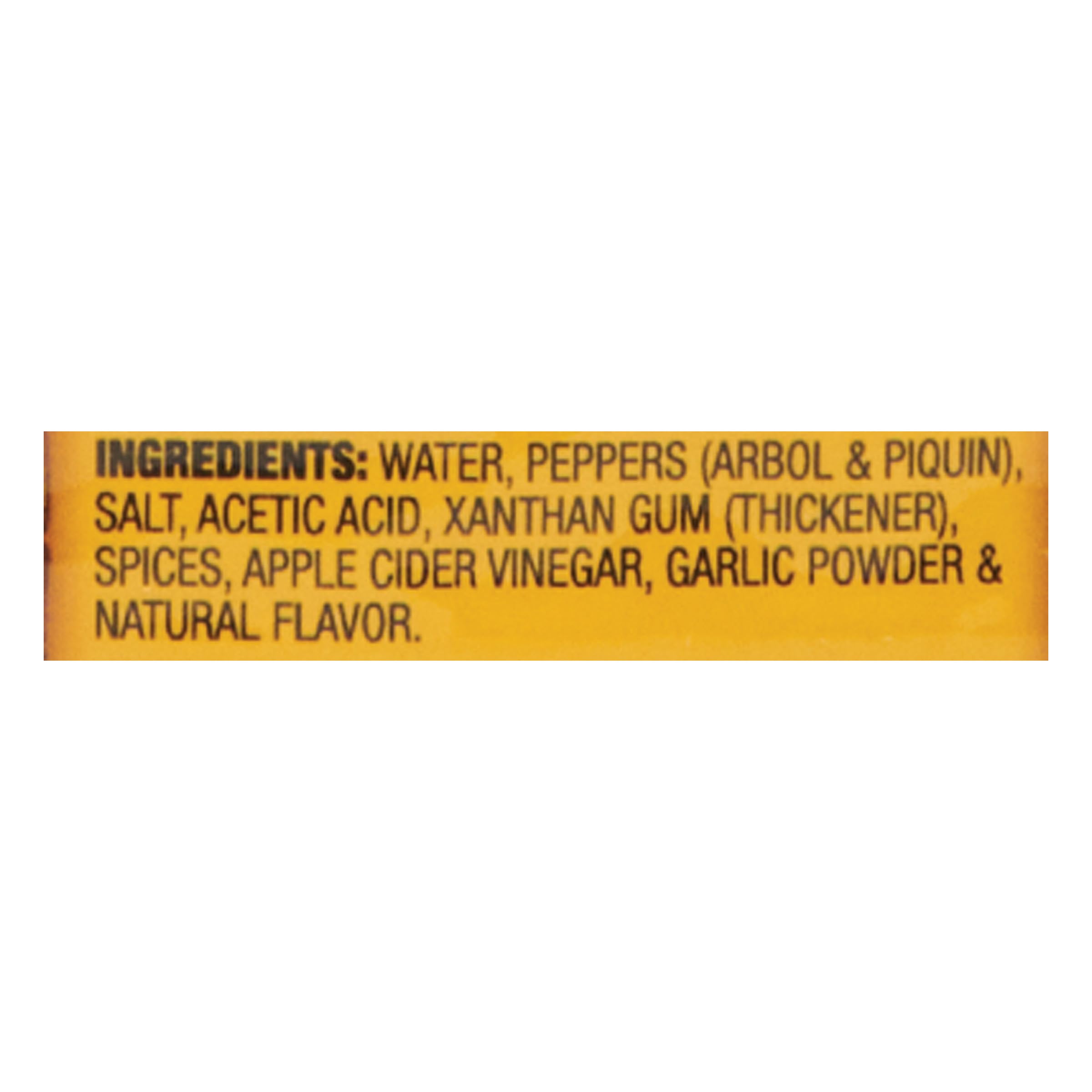 Cholula nutrition and label detail showing ingredient transparency and product info