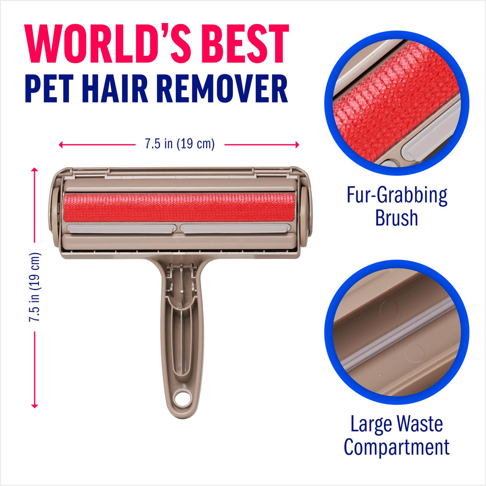 ChomChom Roller held in hand for size comparison, portable for travel and touch-ups