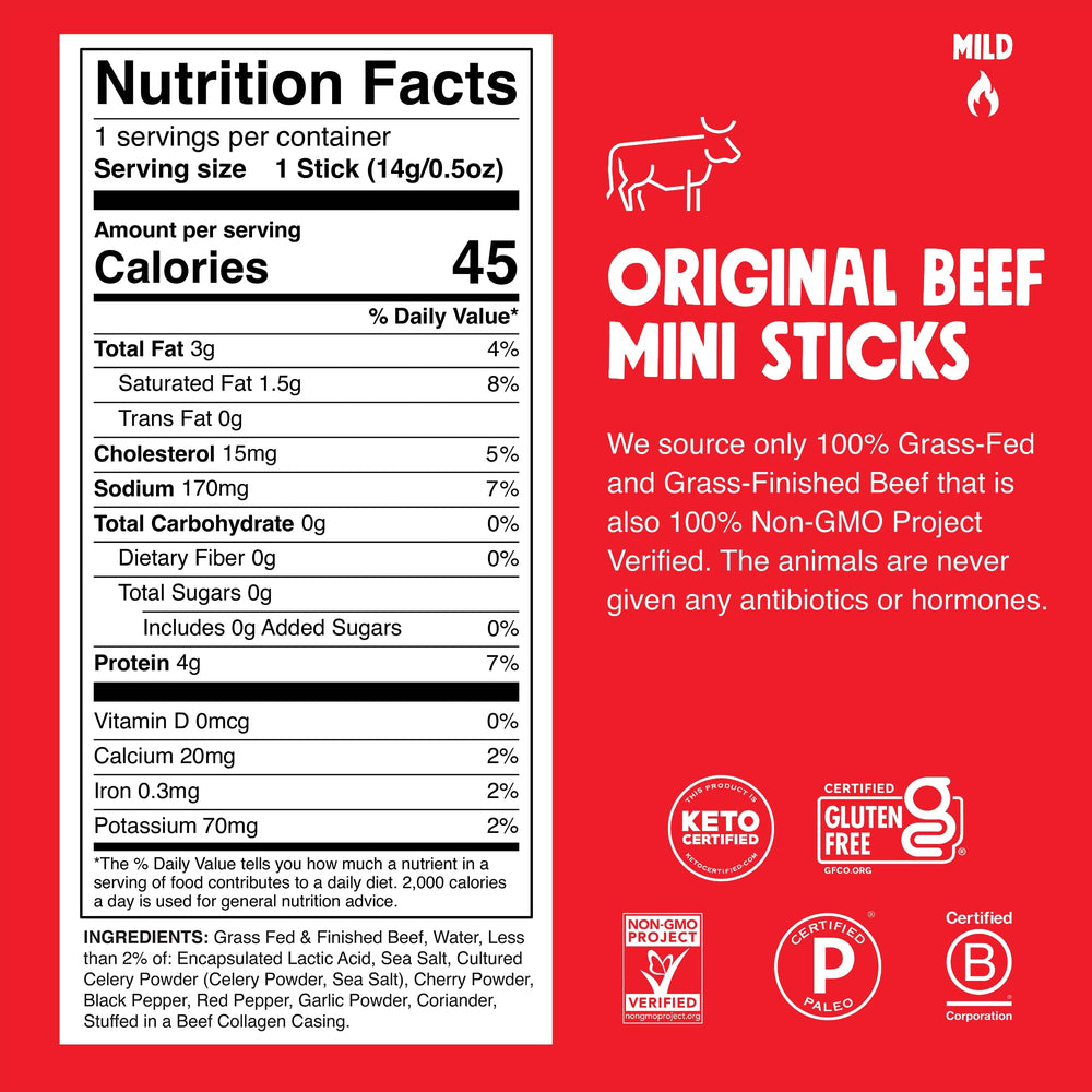 Close-up texture of Chomps beef stick highlighting real grass-fed beef and savory bite