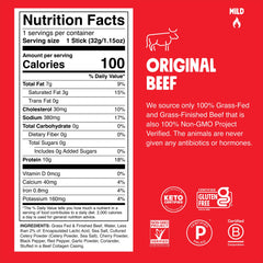 Chomps single unwrapped beef stick highlighting savory texture