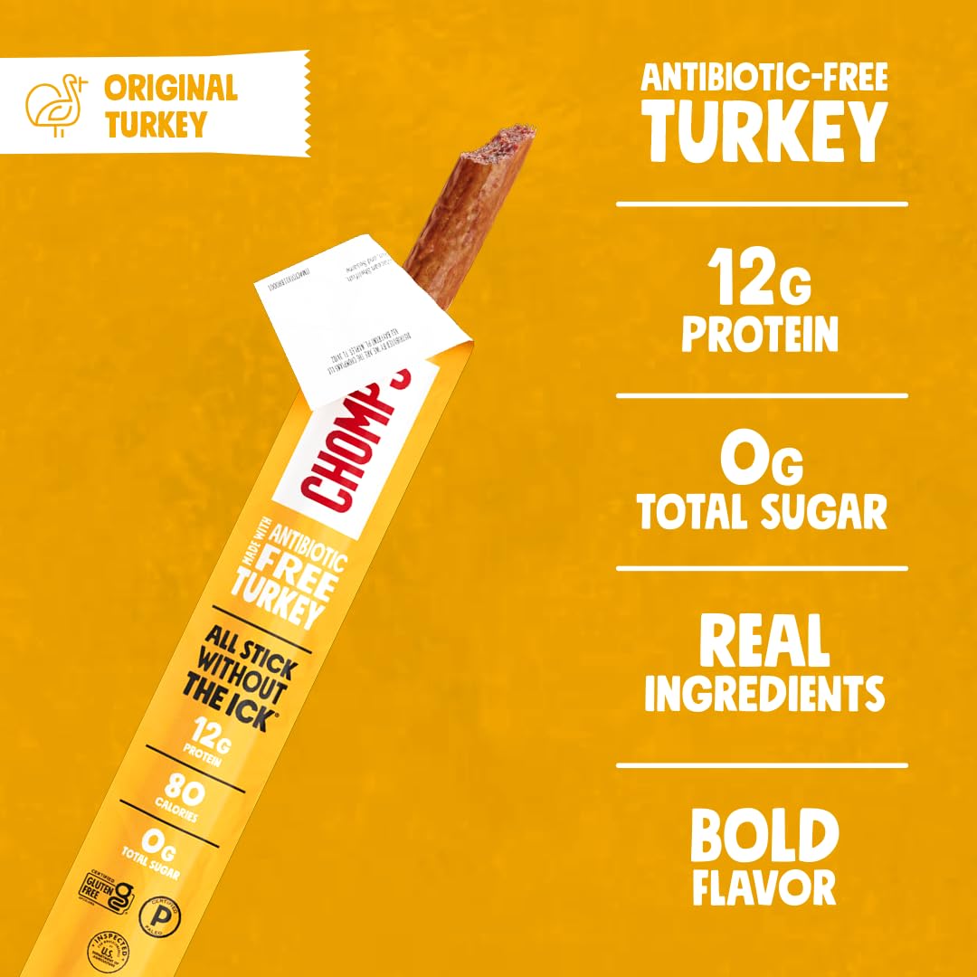 Detailed view of Chomps turkey texture highlighting quality real-ingredient look