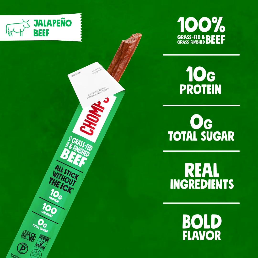 Chomps jalapeño pieces in meat showing real-pepper flavor and spicy boost