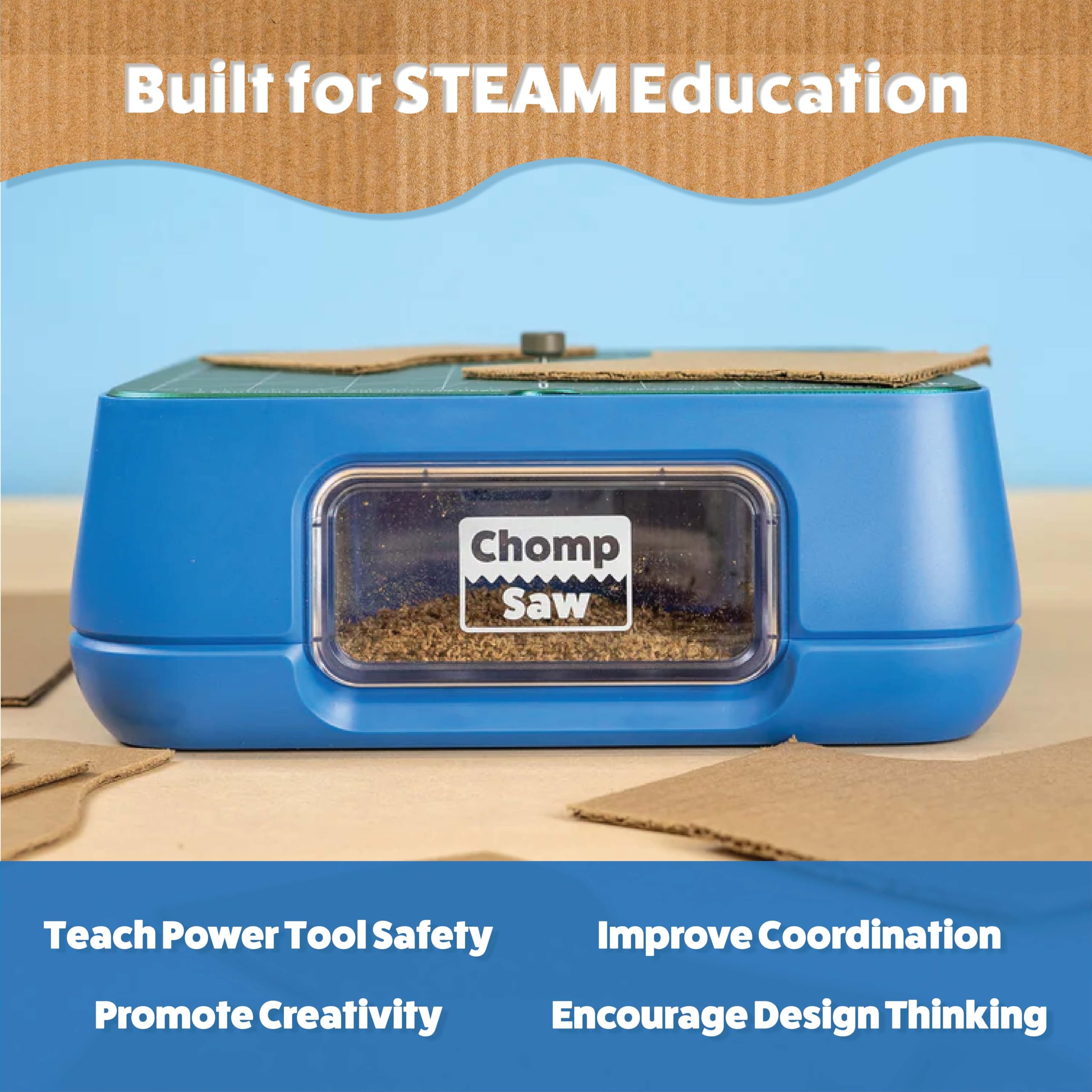 CHOMPSHOP ChompSaw with included cutting mat and tools ready for classroom projects