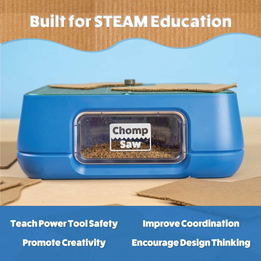 CHOMPSHOP ChompSaw with included cutting mat and tools ready for classroom projects