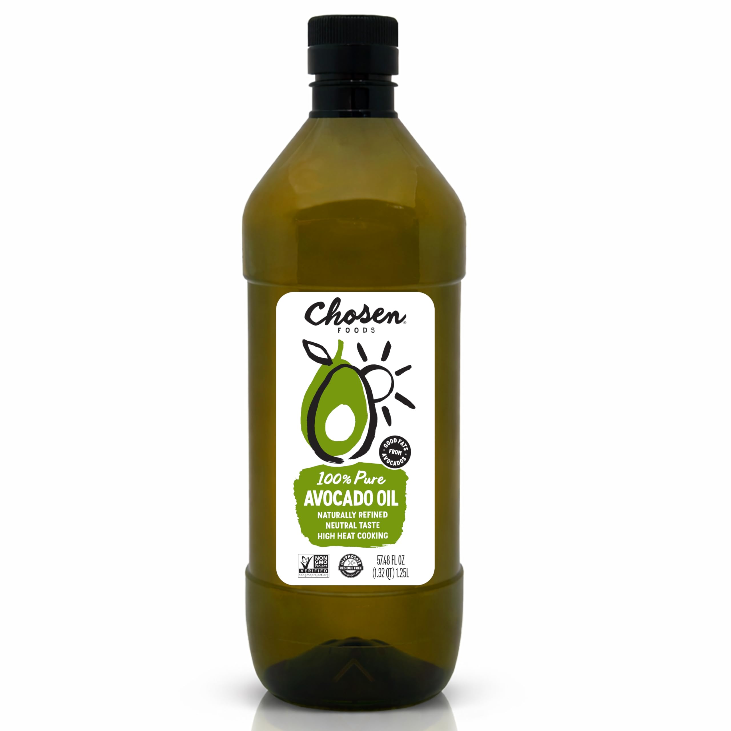 Chosen Foods front bottle view showing clean label and volume benefits
