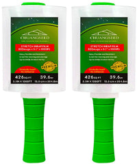 CHUANGSEED front view of 2-pack clear stretch wrap showing packaging and labeling, fast identification benefit