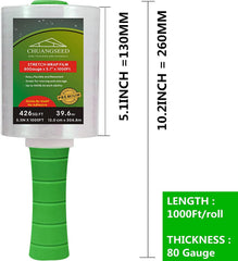 CHUANGSEED close-up of plastic handle on roll demonstrating ergonomic grip for quicker wrapping