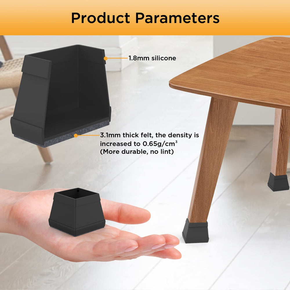 CHWM underchair view with felt glide demonstrating quiet, easy furniture movement