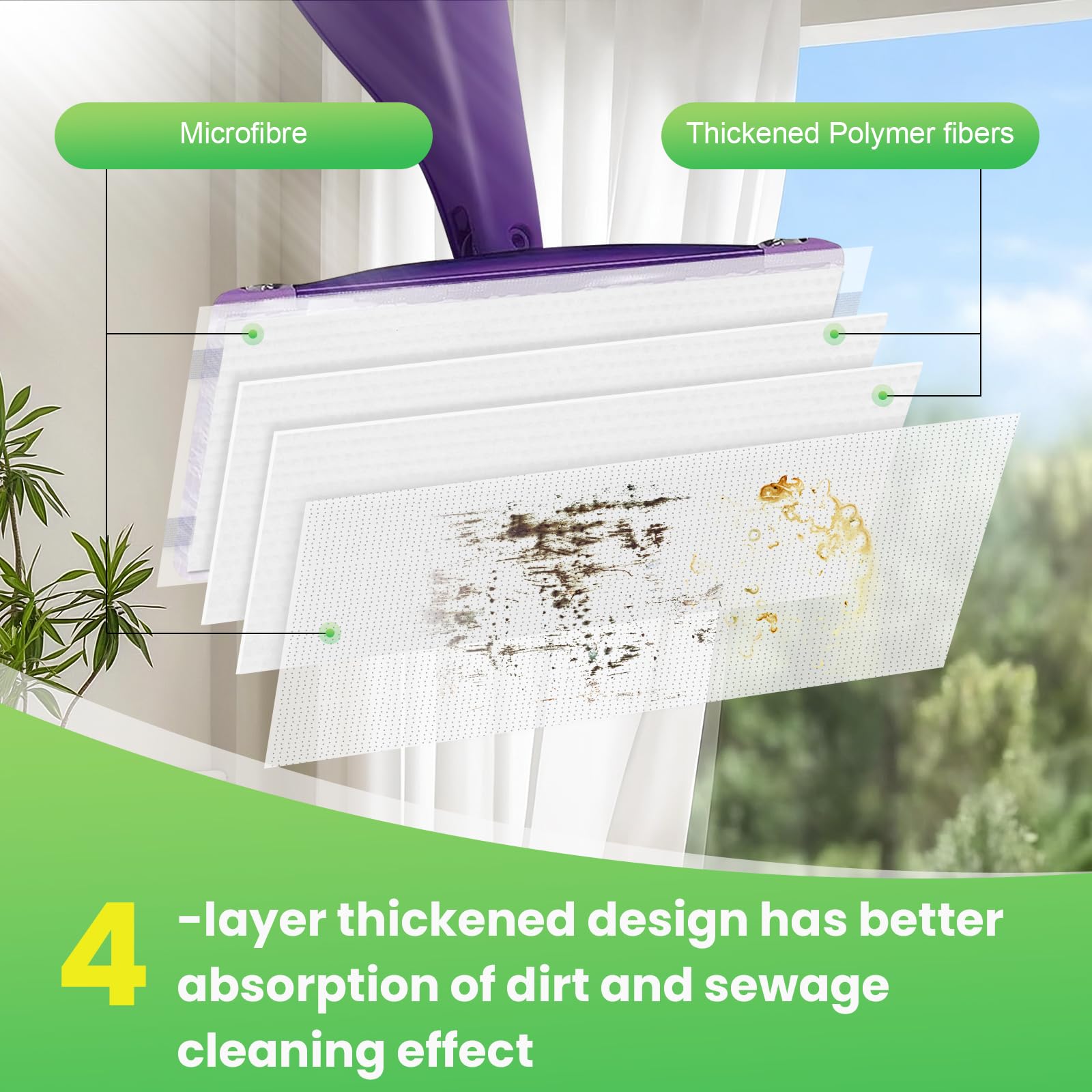 Chyodi pad texture close-up highlighting high-molecular fibers for absorbency