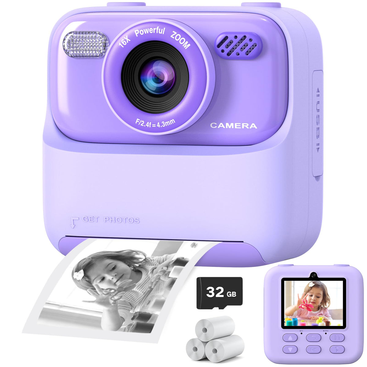 Cimizi front packaging showing camera and accessories, highlights easy gifting